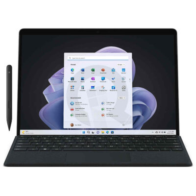 تبلت مایکروسافت مدل Surface Pro 9-i5 1235U ظرفیت 256 گیگابایت و رم 8 گیگابایت به همراه کیبورد Signature Black و قلم Slim Pen 2